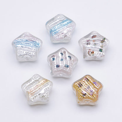 FS3692- 20mm Hand-Painted Oil Painting Bead Five-Pointed Stars
