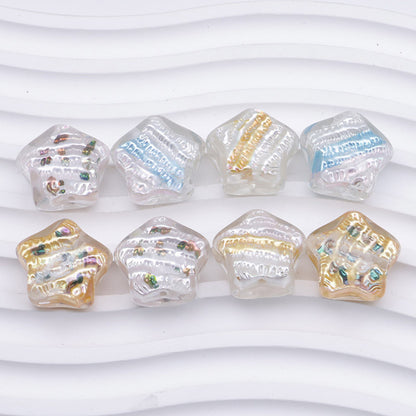 FS3692- 20mm Hand-Painted Oil Painting Bead Five-Pointed Stars