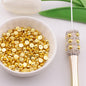 [KM3640]- 5mm AB Color Half Round Pearl Colored Plated