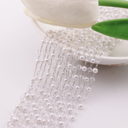 FS6147- 3mm Pearl + Crystal Chain