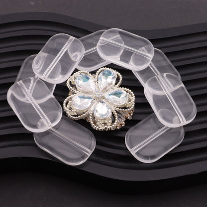 FS6148- 24*35mm Clear Rounded Rectangular Plate Based Beads Transparent Rounded Rectangular Base Beads