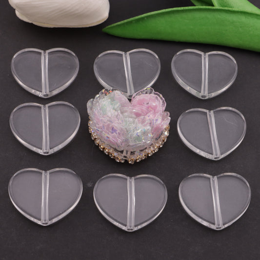 FS6151- 25*31Mm Heart Plate Based Beads, Heart-Shaped Round Plate Bottom Beads