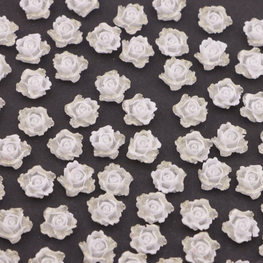 FS6144- 8mm Luminous Soft Flower Charms Night - Glow Soft Flower Patches
