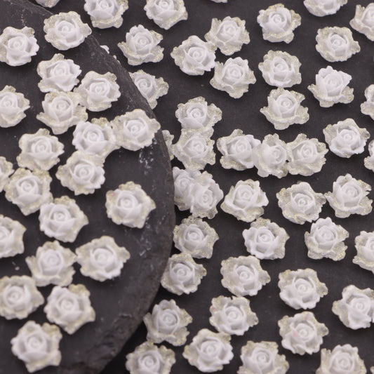 FS6144- 8mm Luminous Soft Flower Charms Night - Glow Soft Flower Patches