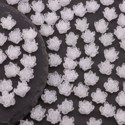 FS6143- 10mm Luminous Soft Flower Charms Night - Glow Soft Flower Patches