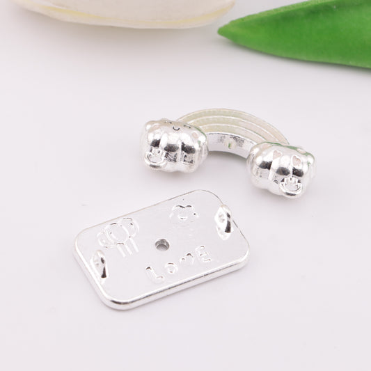 FS6154- Metal Rainbows And Plate Beads Set With Holes
