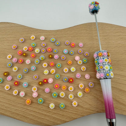 FS1317- 6MM Dasiy Flower Resin Nail Charms For Making Fancy Bead Or Fancy Pen