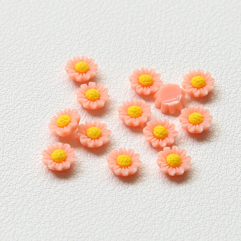 6MM Dasiy Flower Resin Nail Charms For Making Fancy Bead Or Fancy Pen