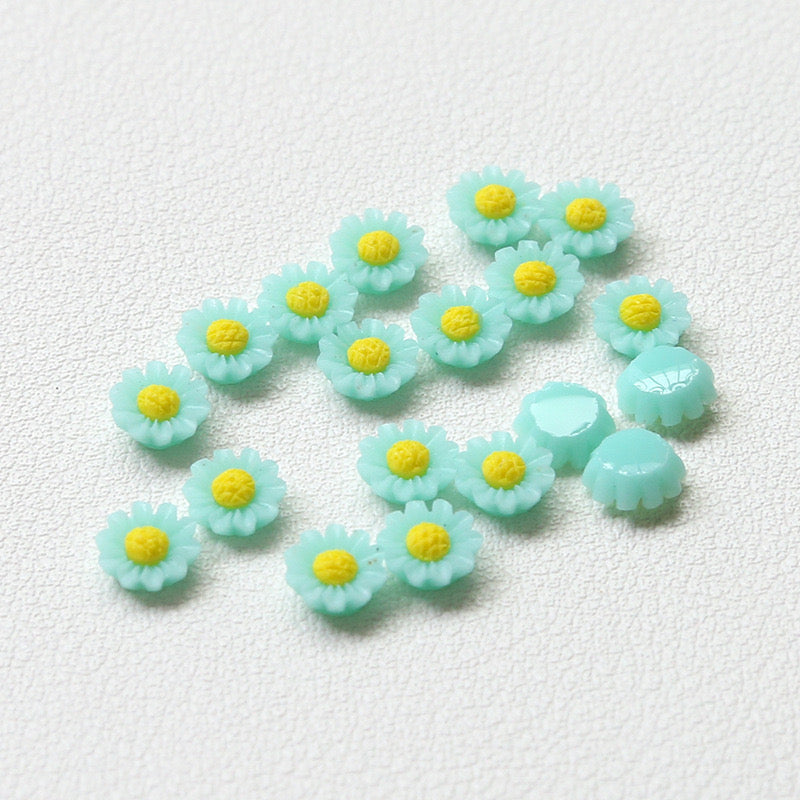 6MM Dasiy Flower Resin Nail Charms For Making Fancy Bead Or Fancy Pen