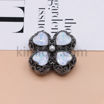 FS0953- Mixed Color Silver Clover Crystal Alloy Diamond Ball Beads Fit For Beadable Pens