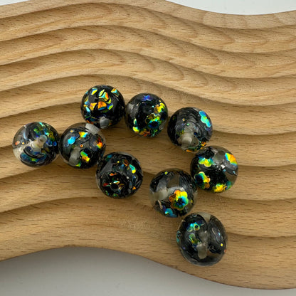 FS1320- 16mm Flower Flower Flash Chip Resin Beads