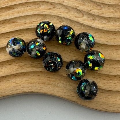 FS1320- 16mm Flower Flower Flash Chip Resin Beads