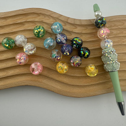 FS1320- 16mm Flower Flower Flash Chip Resin Beads