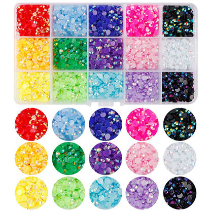 [KM1352]- 3mm Resin Rhinestones Sugar Diamonds, Flat Bottomed, For Making Fancy Pens Or Fancy Beads