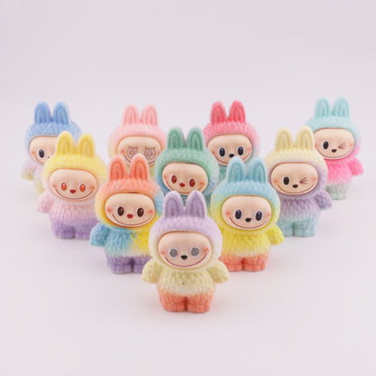 FS6180- Rainbow Color LBB Beads Rainbow Gradient Color Labubu Beads
