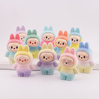 FS6180- Rainbow Color LBB Beads Rainbow Gradient Color Labubu Beads