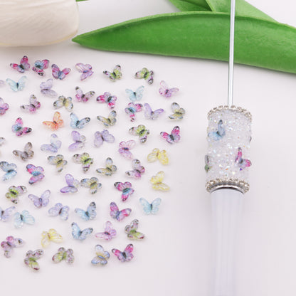 FS6172- 6×8mm Colorful Butterfly Charms Colorful Small Butterfly Patches