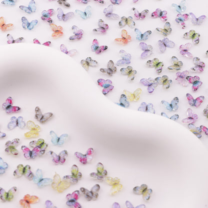 FS6172- 6×8mm Colorful Butterfly Charms Colorful Small Butterfly Patches