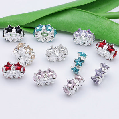 FS5235- 16mm Metal Spacers With 6 Star Diamonds