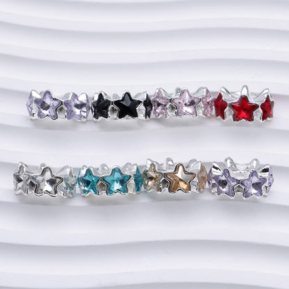 FS5235- 16mm Metal Spacers With 6 Star Diamonds