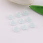 [KM6173]- 8mm Rose Flower Charms, Glitter Translucent Rose Patches