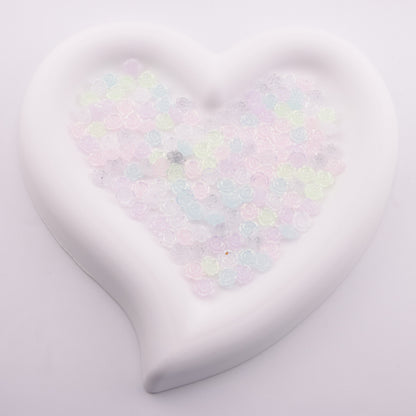 FS6173- 8mm Rose Charms Glitter Translucent Rose Patches