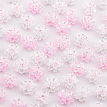 FS6162- 12mm Luminous Hibiscus Flower Charms Glow-In-The-Dark Hibiscus Flower Patches