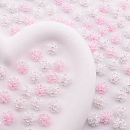 FS6162- 12mm Luminous Hibiscus Flower Charms Glow-In-The-Dark Hibiscus Flower Patches