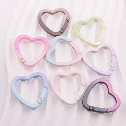 FS6197- 34×34mm Heart Gradient-Color Keychain Ring Gradient-Color Heart Keychain