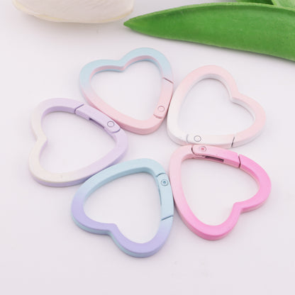 FS6197- 34×34mm Heart Gradient-Color Keychain Ring Gradient-Color Heart Keychain