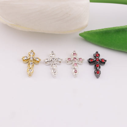 FS6206- 9×13mm Cross Patch With Diamonds