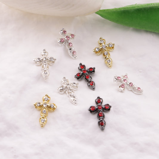 FS6206- 9×13mm Cross Patch With Diamonds
