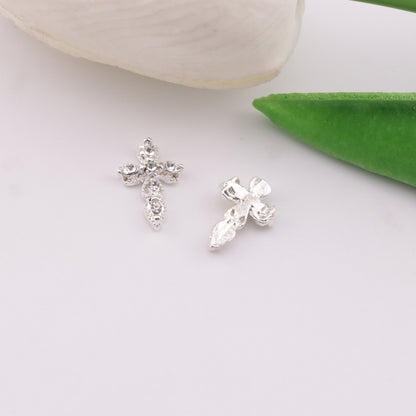 FS6206- 9×13mm Cross Patch With Diamonds