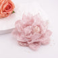 [KM6217]- About 140mm Big Fabric Flower Charms With Pearl Chain