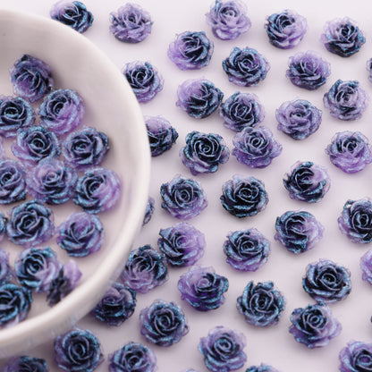 FS6214- 10mm Luminous Soft Flower Charms Night-Light Soft Flower Patches