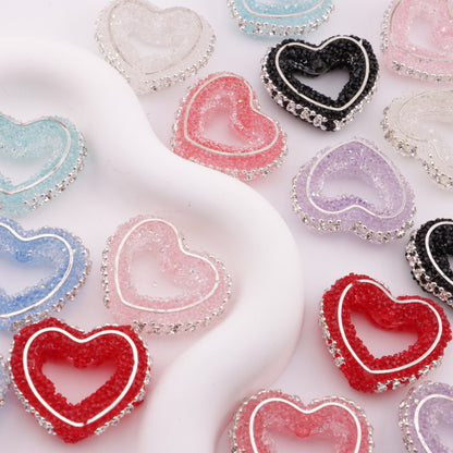 FS6233- 28×32Mm Heart-Shaped Granulated Sugar Frame