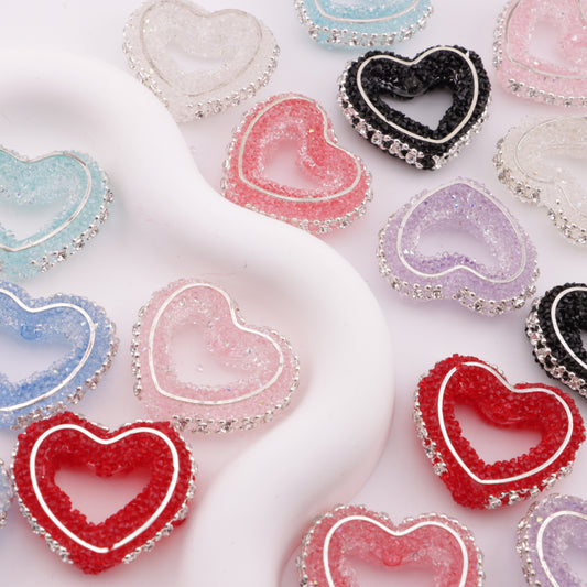 FS6233- 28×32Mm Heart-Shaped Granulated Sugar Frame