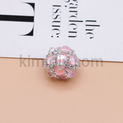 FS0366-16MM Mixed Color Pearl Full Diamond Mermaid Glass Beads Fit For Beadable Pens