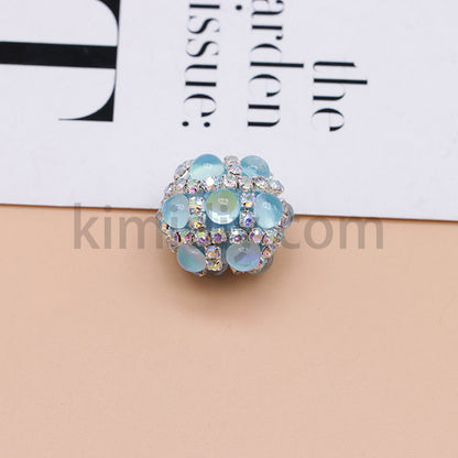 FS0366-16MM Mixed Color Pearl Full Diamond Mermaid Glass Beads Fit For Beadable Pens
