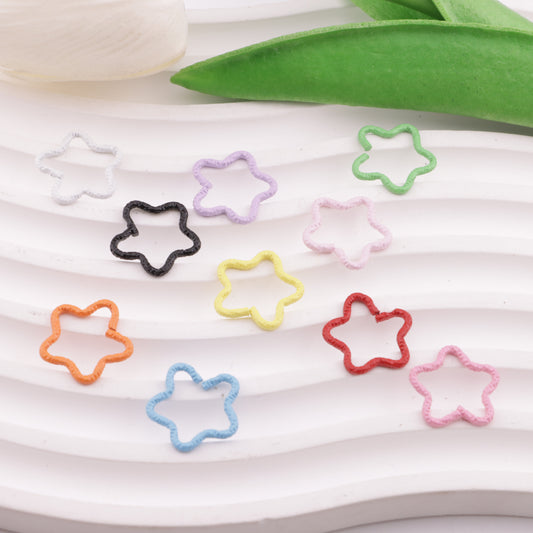 FS6238- 17mm Twisted Five-Pointed Star Metal Ring