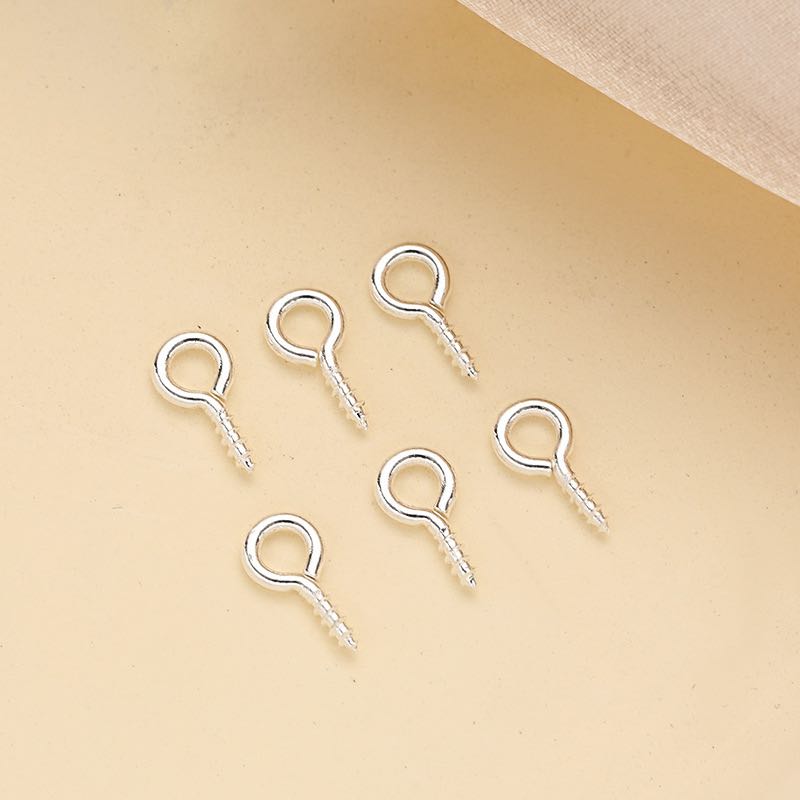 [KM3749]- 5mm*10mm Silver and Gold, Goat Horn Pin, Screw Eyes