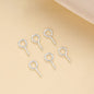 [KM3749]- 5mm*10mm Silver and Gold, Goat Horn Pin, Screw Eyes