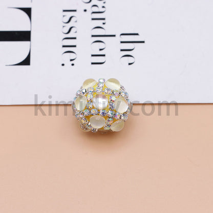 FS0366-16MM Mixed Color Pearl Full Diamond Mermaid Glass Beads Fit For Beadable Pens