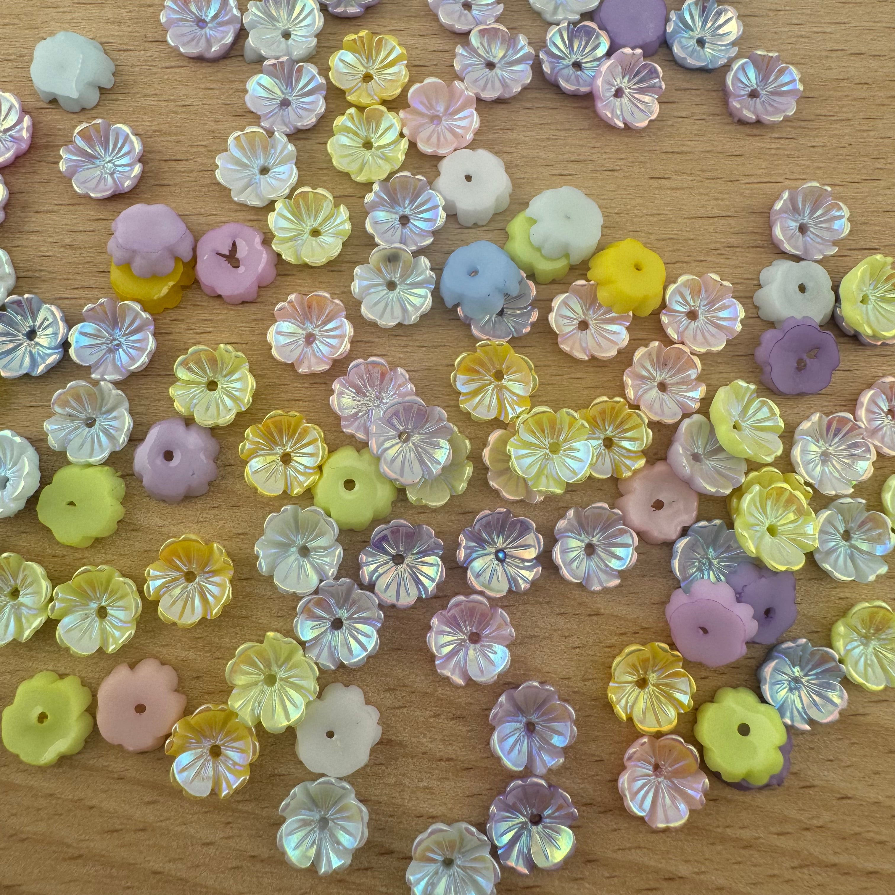 7mm*7mm Size Flower Resin Nail Charms For Making Fancy Bead Or Fancy Pen