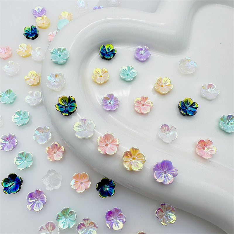 7mm*7mm Size Flower Resin Nail Charms For Making Fancy Bead Or Fancy Pen