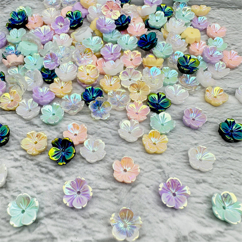 7mm*7mm Size Flower Resin Nail Charms For Making Fancy Bead Or Fancy Pen