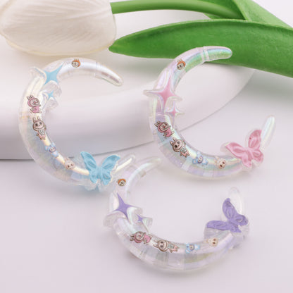 FS6268- Labubu Moon Acrylic Vertical Hole Beads
