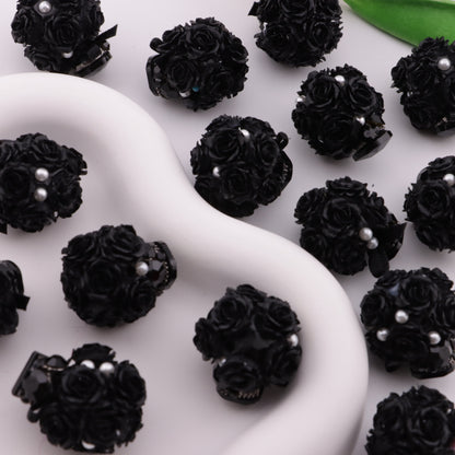 FS6266- 18mm Drilled Flower Ball Ceramic Clay Beads
