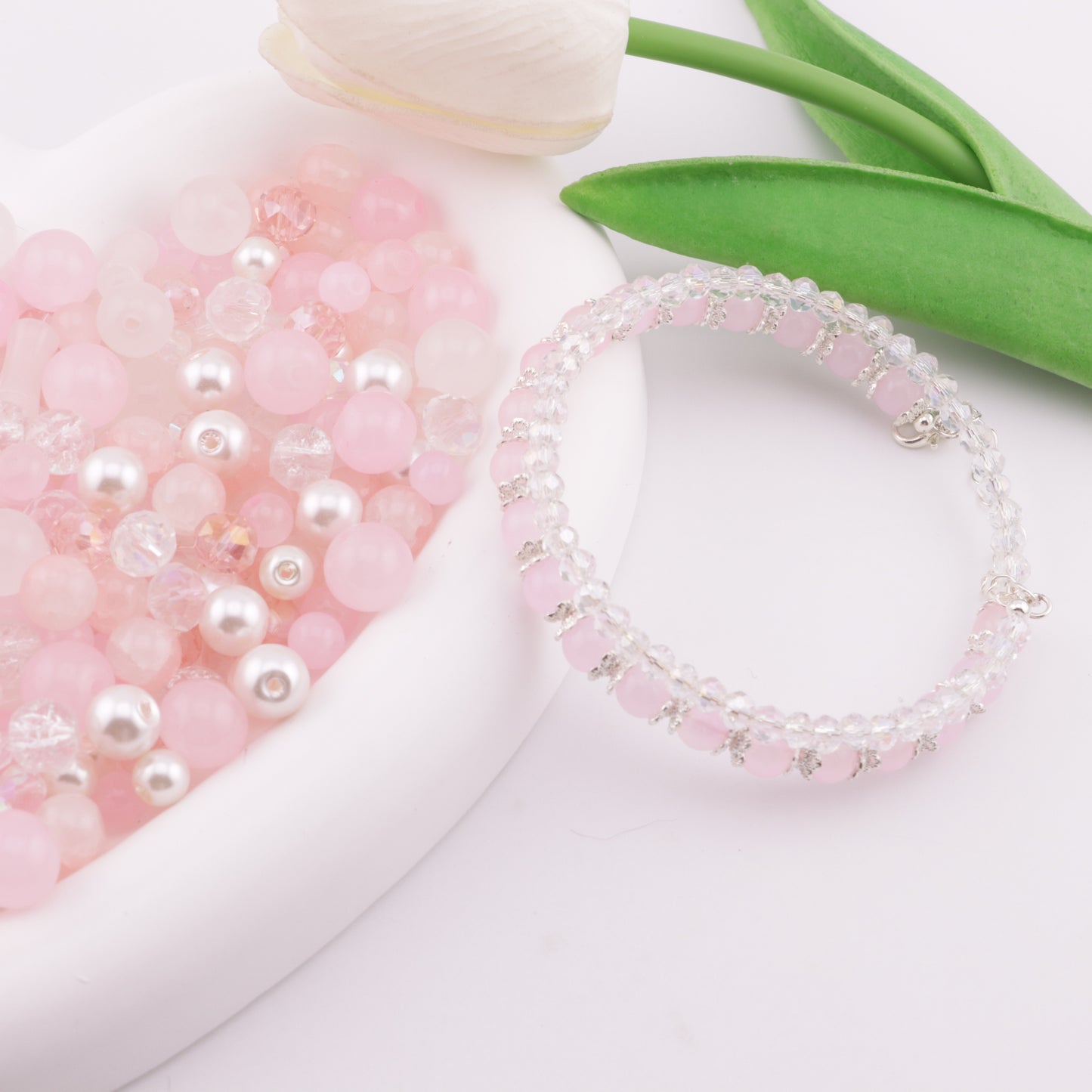 FS3833- Pink Series Mixed Style Glass Beads