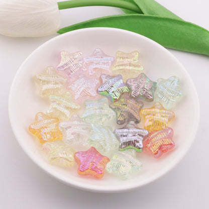 FS6276- 16mm Star Resin Beads